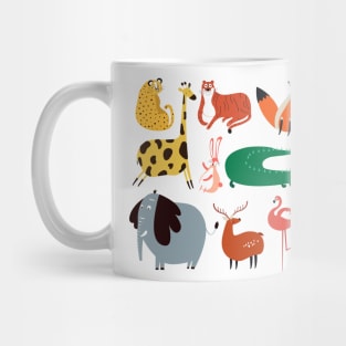 Hand Drawn Animals Funny Mug